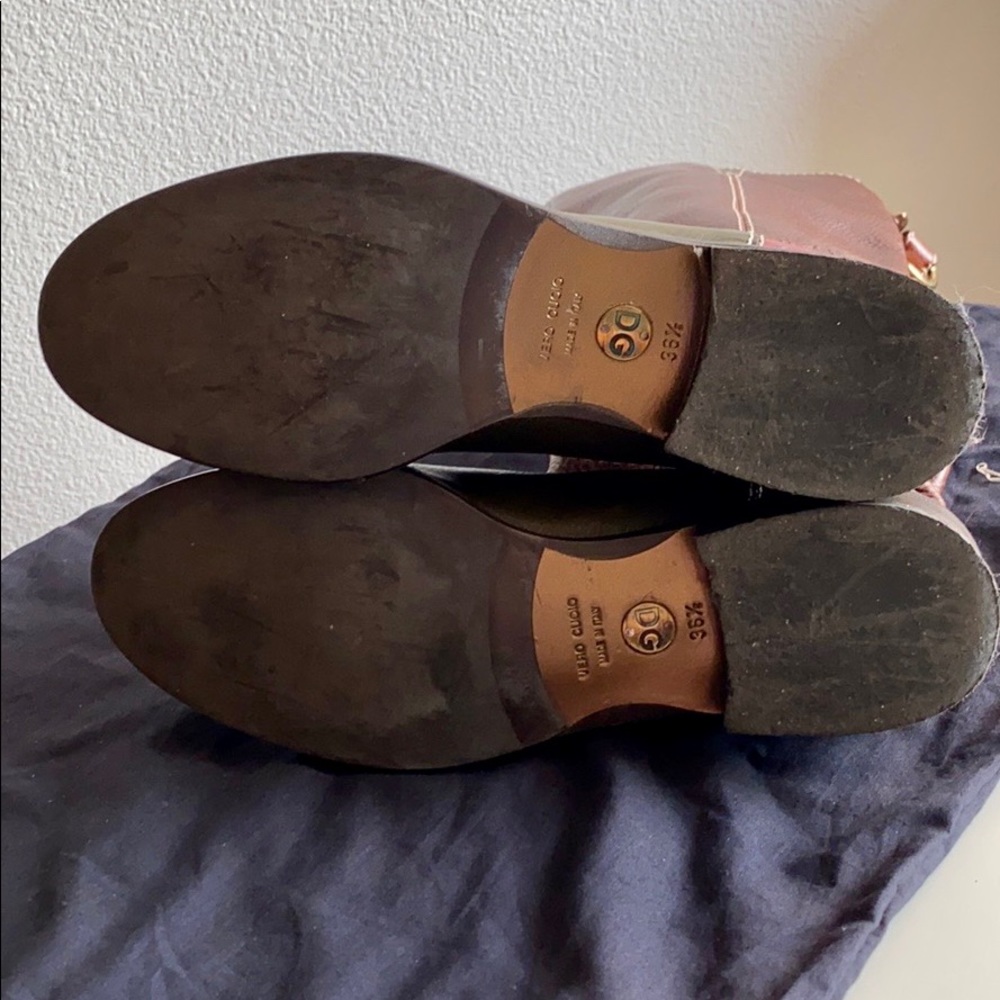 Dolce&Gabbana green, brown and red riding boots - Picture 12 of 14